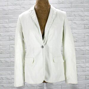 VINCE CAMUTO Jacket Blazer Office Classic Neutral Tailored Winter White Size 8